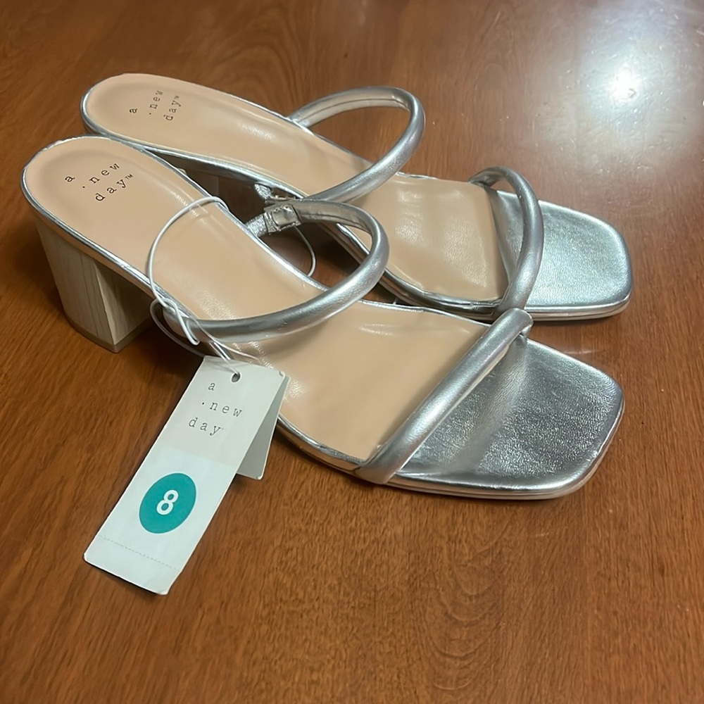 Silver dress sandals